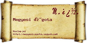 Megyesi Ágota névjegykártya