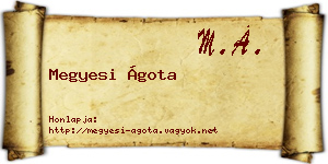 Megyesi Ágota névjegykártya